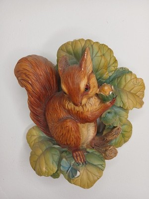 Vintage Bossons England Chalkware Wandrelief Eichhörnchen