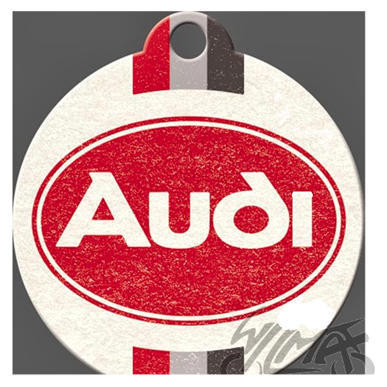 Porte-clés Audi 48039 en métal chromé noir pour clé de voiture