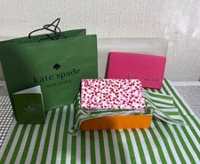 Kate Spade New York “yours Truly Lacey “ Zip Wallet Red Pink Confetti Print