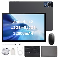 14in Tablet Ultra Big Android 12 Tablets 512GB ROM 12GB RAM IPS Bundle Keyboard
