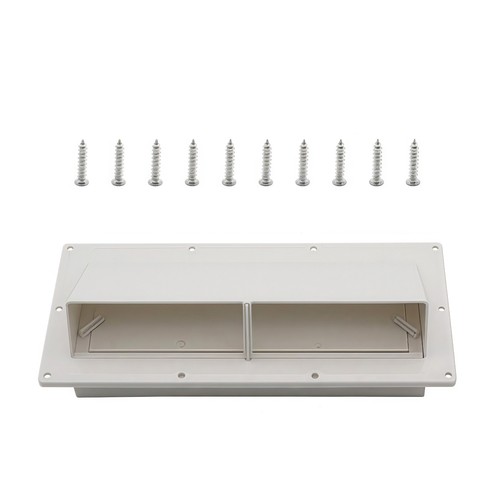 White Range Hood Vent Cover Sidewall Vent w/ Screws Kit For RV Trailer Camper - Picture 1 of 11