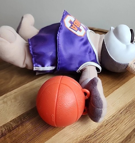1999 Basketball Bubba 8" Plush Bear Rubber Face Mattel - Picture 10 of 20