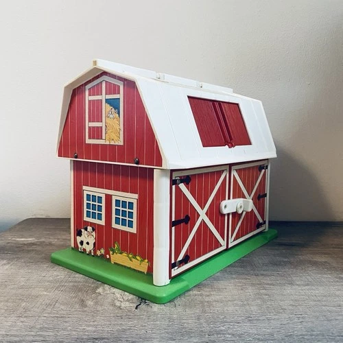 Vintage 1986 Fisher Price Little People Barn Farm Does Not Work Barn Only