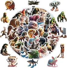 100Pcs Italian Brainrot Animals Stickers, Tralalero Tralala Stickers for Water B