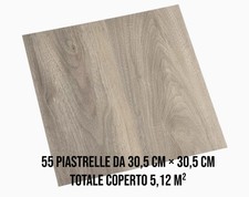 Piastrelle PVC 55x Autoadesive Pavimento Rovere Cadiz Effetto Legno 30,5x30,5