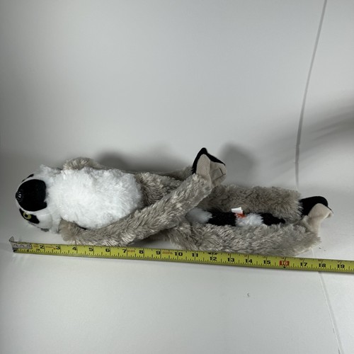 Wild Republic Plush Lemur Monkey Grey White Black Striped Tail 19" 2024 - Picture 6 of 10