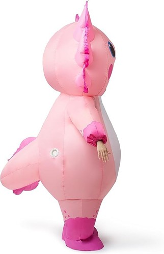 Axolotl Blow-up Costume Women, Pink Full Body Deluxe Inflatable Suit for Hallo - Picture 2 of 6