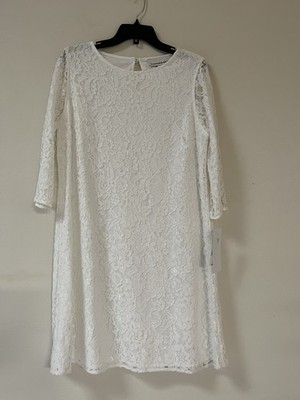 Caroline Rose White Lace Dress , Size Small , NWT 3/4 Length Sleeves, $ 288