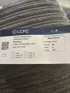 Ticket Leicester City V Watford 2025/2026