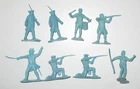 Marx 1950s revolutionary War Colonial Soldiers Not Color Matched Lot One