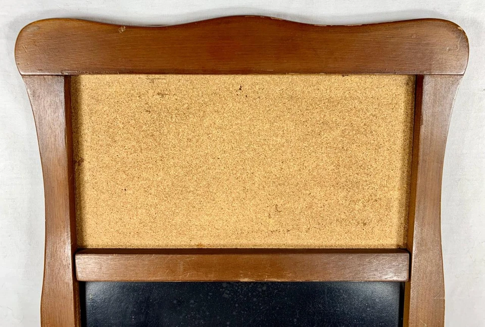 Chalkboard Blackboard Cork Board Wooden Wall Organizer Vintage Tongue & Groove O - Image 2 of 4