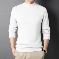 2025 Brand New Men's Cashmere Sweater Half Turtleneck Men Sweaters Knit Comfort: