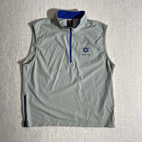 Donald Ross Sport Nylon Golf Vest Men’s XL Gray Sleeveless Zip Up Quarter Zip