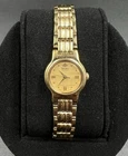 Vintage Seiko Galaxy 17MM Ladies Gold Tone Stainless Steel Watch 334378 W/R