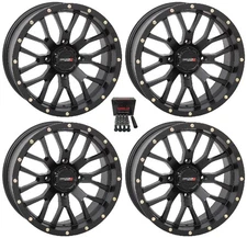 System 3 ST-3 Black UTV Wheels 18" Can-Am Commander Maverick (4)