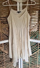 American Eaglexoutfitters Women's Lace Scalloped Hem Cream Sundress Size 2