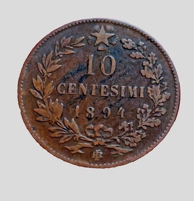 Italie 10 Centesimi Umberto I 1894 B/I (B19 39) - Photo 1/2