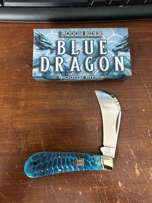 Rough Rider Blue Dragon Hawkbill RR2714 Folding Knife New In Box