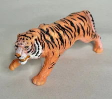 Vtg 1990 Playskool Tiger Figure Orange Black Plastic Animal Toy