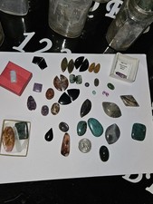 Mixed Stones Cabochon Lot w/ Polished Cabochons Loose Stones