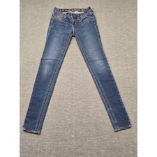 Rock Revival Jessica Skinny Jeans Womens 24 Medium Wash Blue J9017S209 Low Rise