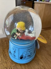 Hallmark Peanuts Snoopy Schroeder Snow Globe 2010 Musical Comic Base NEW TAG
