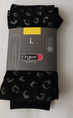 Thermoleggings Thermo Leggings  70DEN  mit Innenfleece schwarz Leopardendruck