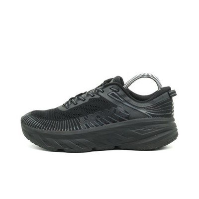 Hoka One Herren Bondi 7 Sneaker Schwarz Mesh Niedrigschaft Laufschuh EU 41 1/3