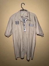 West Coast Choppers Shirt Mens Tan 2XL Jesse James Mechanic MC Club USA