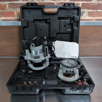 Porter Cable 6902 Heavy Duty Router w/ 1001 fixed base 6931 plunge base & case
