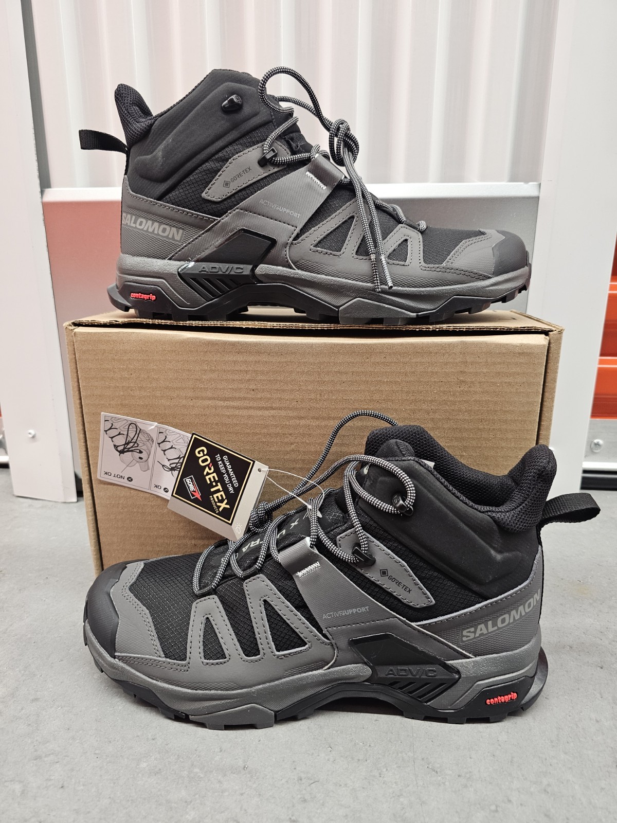 Scarpe da trekking Salomon X Ultra 4 Mid da uomo 10 5 GTX Goretex nere tattiche