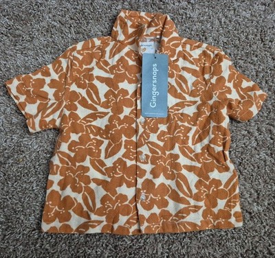 Gingersnaps button up shirt Havana banana size 2Y nwt