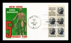 DR JIM STAMPS US COVER WASHINGTON 5C BOOKLET PANE FDC KEN BOLL CACHET CRAFT