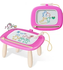 Magnetic Doodle Board for Toddlers, Mess-Free Toy Gift (Rose)