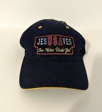 Vintage Made in USA Jesus Saves Christian 80s SnapBack Hat Ball Cap One Size