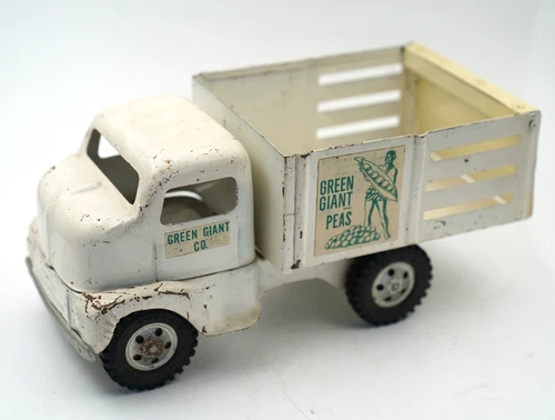 Vintage 1953 Tonka Metal Toy Green Giant Stake Truck