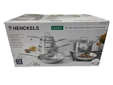 Henckels Legacy Tri-Ply Clad 12 Piece Stainless Steel Cookware Set All Stovetops