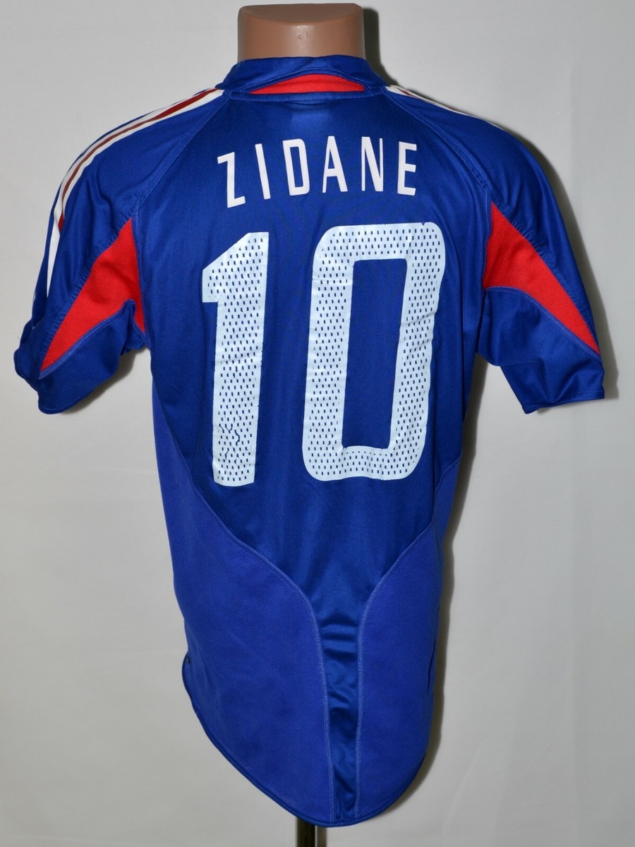 FRANCE NATIONAL TEAM 2004/2005/2006 HOME FOOTBALL SHIRT #10 ZIDANE