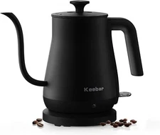 Keebar Electric Kettle XH-W081B Gooseneck Kettle with Auto Shut Off, 0.8L Black