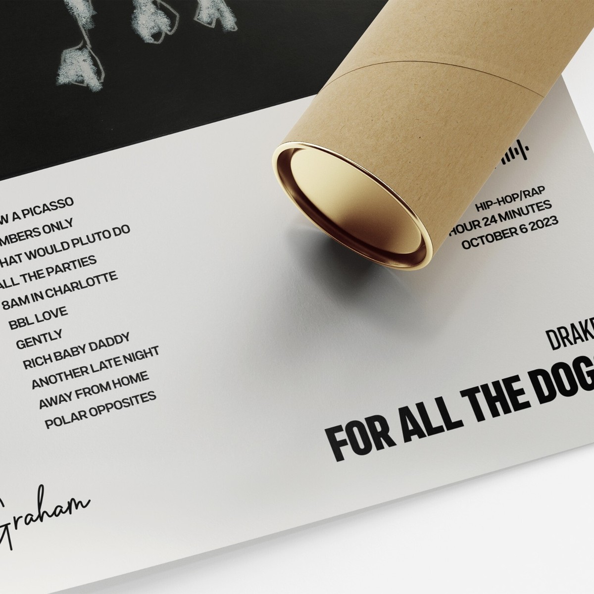 Drake, For All The Dogs, Album Art Poster, Print, Music