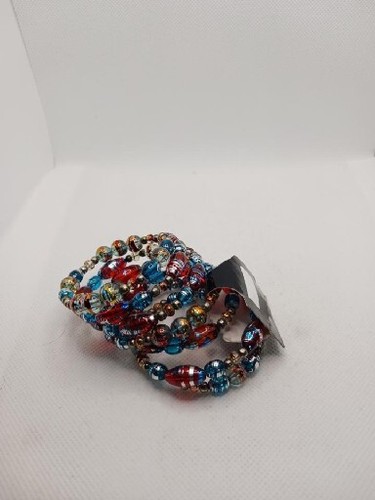 6 strand, glass beads, wrap around bracelet - Picture 2 of 3