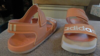 Adidas Adilette Sport Sandals Womens Size 11 Peach Color 