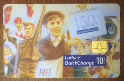 BELL CANADA LONDON FREE PRESS LA PUCE QUICK CHANGE TELECARTE PHONE CARD CARTE