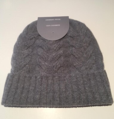 NEW WITH TAGS HANNAH ROSE BRAND 100% CASHMERE GRAY COLOR  display picture 2