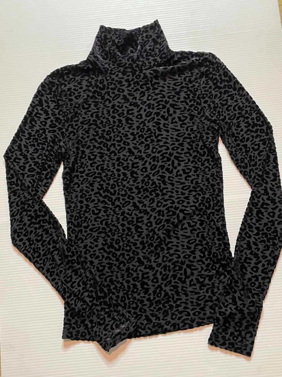 sheer leopard turtleneck