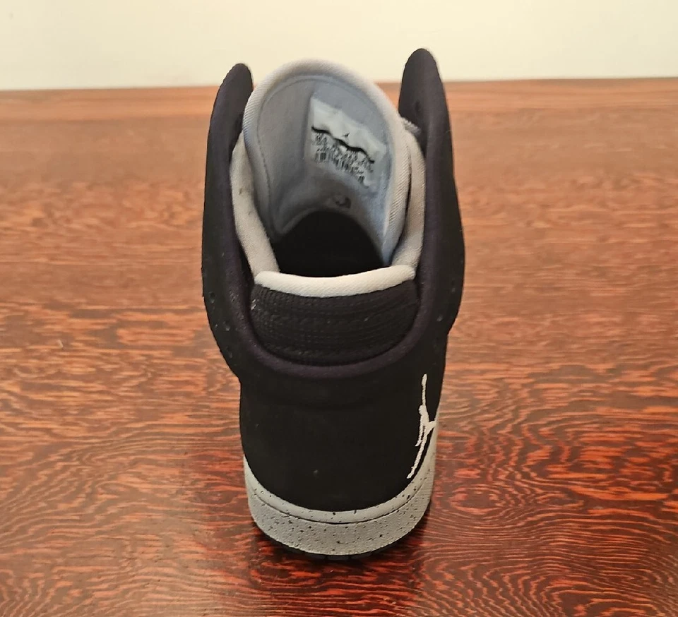 Air Jordan 1 Flight 4 Premium Lace Sneaker Shoes BlackGrey-White 838818-003 10.5 - Image 3 of 4