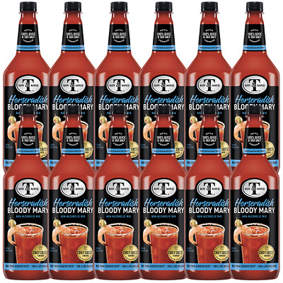 Mr & Mrs T Bold & Horseradish Bloody Mary Mix 12 PK for Mixers, Cocktails