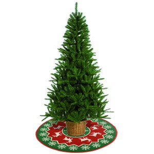 Dettagli Su Jvl Lavabile In Lavatrice Tappetino Per Albero Di Natale Diam 80 Cm Circa Buon Natale Renna Mostra Il Titolo Originale