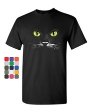 Camiseta Ojos Verdes Gato Animal Mascota Amantes Gatito Enorme Cara de Gato Para Hombres Camiseta