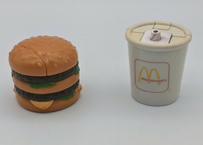 Vintage McDonald's Changeables Big Mac Hamburger + Milkshake Cup
